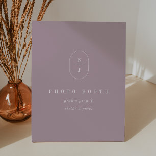 SHYLAH Elegante Lila geometrische trouwfotocabine Reclamebord Met Voetstuk