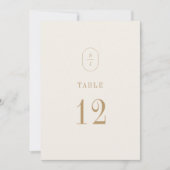 SHYLAH  Gold Cream Trouwtafel Nummers Kaart (Voorkant)