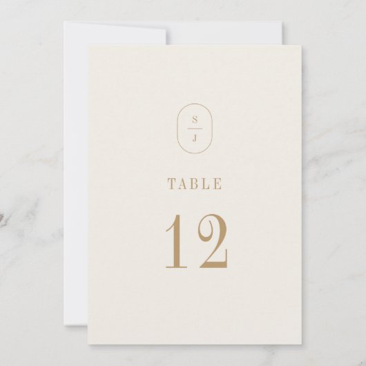 SHYLAH  Gold Cream Trouwtafel Nummers Kaart (Achterkant)