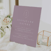 SHYLAH Mauve Lila eenvoudige bruiloft handtekening Reclamebord Met Voetstuk