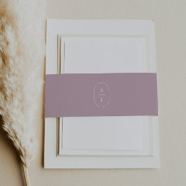 SHYLAH Mauve Lila eenvoudige Paarse bruiloft Uitnodigingen Wikkel