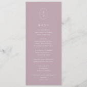 SHYLAH minimalistische Lila stoffige Roos Elegante Menu (Voorkant)