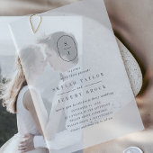 SHYLAH Monogram Eenvoudig Boho Modern Uniek Huweli Vellum Uitnodigingen