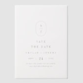 SHYLAH Monogram Unieke Huwelijk Save The Date Vellum Uitnodigingen (Voorkant)