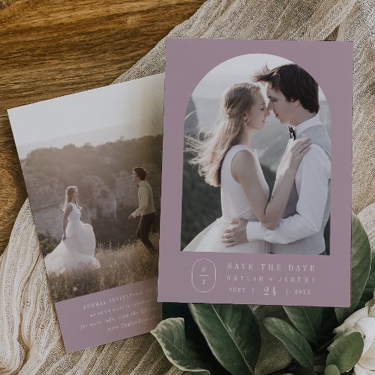 SHYLAH Paarse Lila minimalistische stoffige Roos b Save The Date