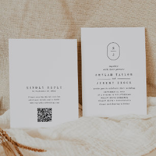 SHYLAH QR Code Minimalistische Unieke Moderne Huwe Kaart