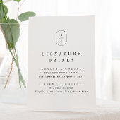 SHYLAH Zwart Wit Elegante Trouwhandtekening Drink Reclamebord Met Voetstuk