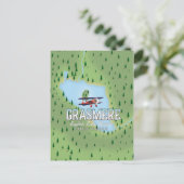 Shymbulak Kazachstan ski reisposter Briefkaart (Staand voorkant)