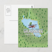 Shymbulak Kazachstan ski reisposter Briefkaart (Voorkant / Achterkant)