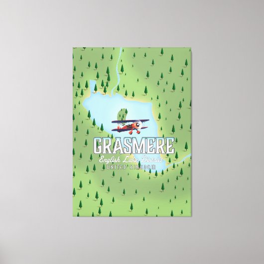 Shymbulak Kazachstan ski reisposter Canvas Afdruk (Voorkant)