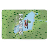 Shymbulak Kazachstan Ski reisposter Magneet (Horizontaal)
