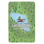 Shymbulak Kazachstan Ski reisposter Magneet (Verticaal)