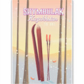 Shymbulak Kazachstan Ski reisposter Sticker (Voorkant)