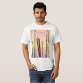 Shymbulak Kazachstan Ski reisposter T-shirt (Voorkant volledig)