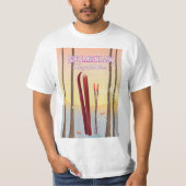 Shymbulak Kazachstan Ski reisposter T-shirt (Voorkant)