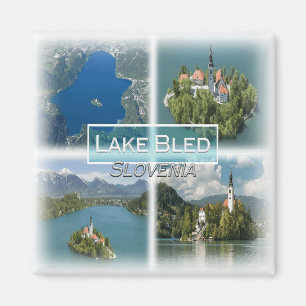 SI0020 Europa, Slovenië, Meer van Bled, Koelkast Magneet