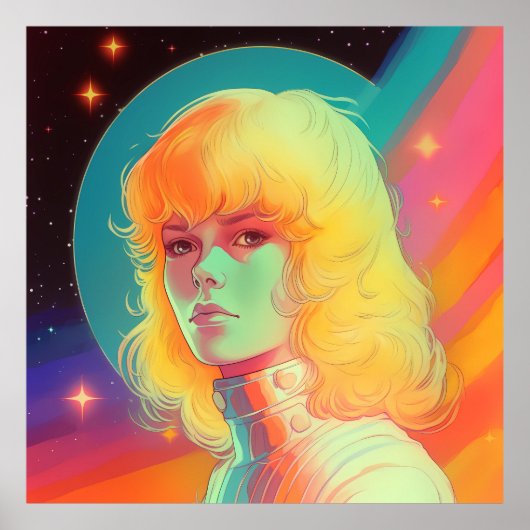 Si-fi vrouwen geïnspireerd door nostalgie groovy u poster (Voorkant)