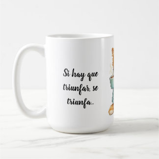 Si Hay Que Triunfar Grumpy Orange Cat Custom Quote Koffiemok
