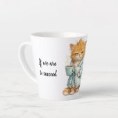 Si Hay Que Triunfar Grumpy Orange Cat Custom Quote Latte Mok (Linkerhoek)
