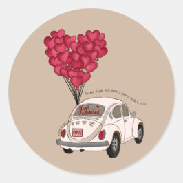 Si Nos Dejan | Just Married Ronde Sticker