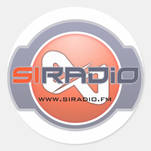 SI Radio Dual Logo-Sticker Ronde Sticker (Voorkant)