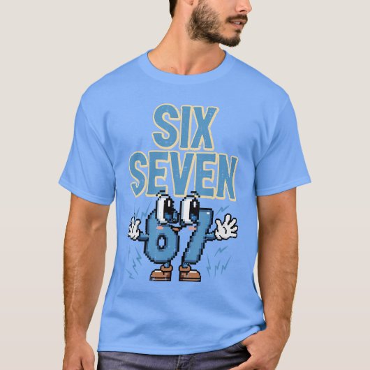 Si Seven 67 Eyes Funny 6 7 Meme Gen Alpha Boys Gir T-shirt (Voorkant)