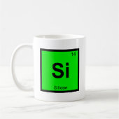 Si - Silicium Chemistry Periodic Table Symbool Koffiemok (Links)