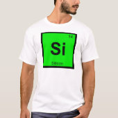 Si - Silicium Chemistry Periodic Table Symbool T-shirt (Voorkant)