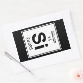 Si - silicium rechthoekige sticker (Envelop)