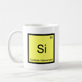 Si - Système International Grappige scheikunde sym Koffiemok (Links)