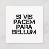 Si Vis Pacem Para Bellum Informatiekaartje (Voorkant)