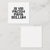 Si Vis Pacem Para Bellum Informatiekaartje (Voorkant / Achterkant)