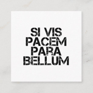 Si Vis Pacem Para Bellum Informatiekaartje