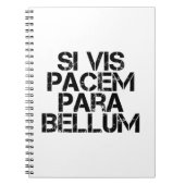 Si Vis Pacem Para Bellum Notitieboek (Voorkant)