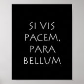 Si vis pacem para bellum poster (Voorkant)