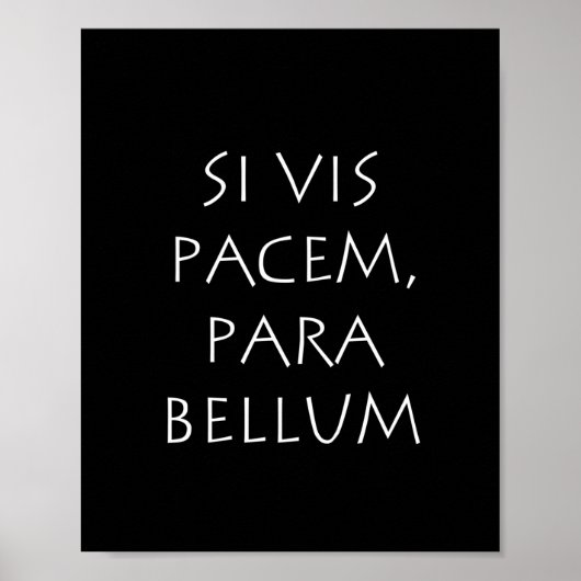 Si vis pacem para bellum poster (Voorkant)
