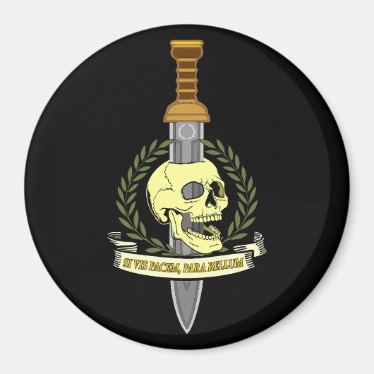 Si Vis Pacem, Para Bellum.. Skull Magneet (Voorkant)