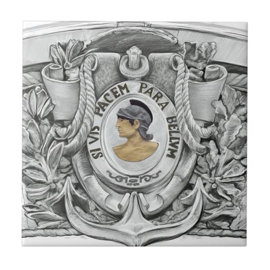 SI VIS PACEM PARA BELLUM TEGELTJE (Voorkant)