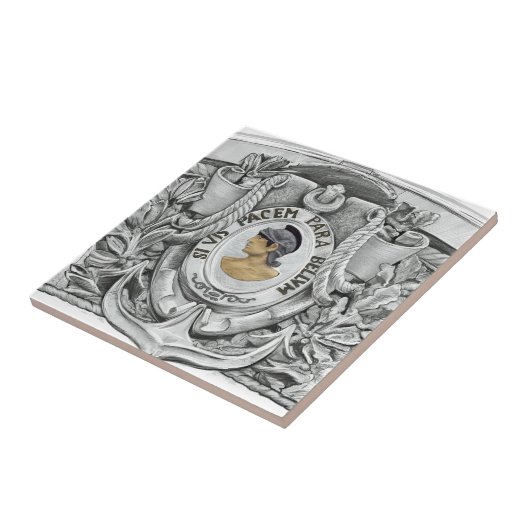 SI VIS PACEM PARA BELLUM TEGELTJE (Zijkant)