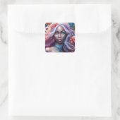Sia Mia - Zeemeermin Series Art Collectie Vierkante Sticker (Tas)
