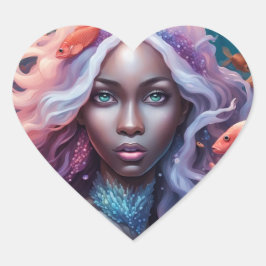 Sia Mia - Zeemeermin Series Art Collectie Vierkante Sticker