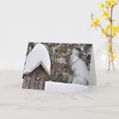 Sialia in de Sneeuw Kaart (Gele Bloem)