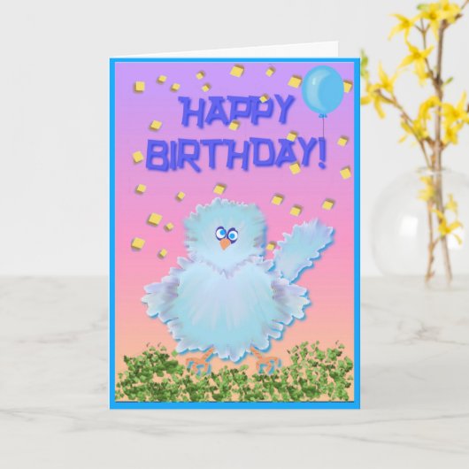 Sialia van Geluk Kaart (Gele Bloem)