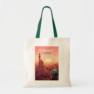 Sialkot Pakistan Travel Art Vintage Tote Bag