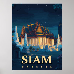  Siam Bangkok tempels reizen Poster