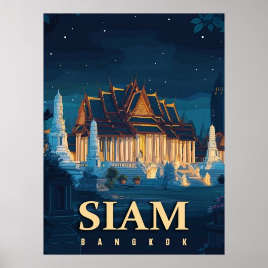 Siam Bangkok tempels reizen Poster (Voorkant)