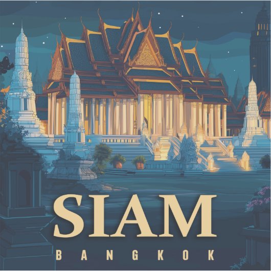  Siam Bangkok tempels reizen Sticker (Voorkant)