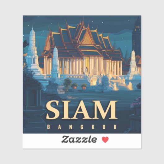 Siam Bangkok tempels reizen Sticker (Vel)