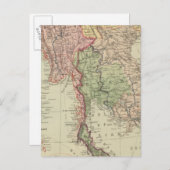 Siam, Birma en Anam Briefkaart (Voorkant / Achterkant)