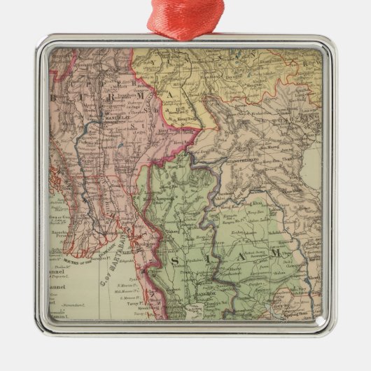 Siam, Birma en Anam Metalen Ornament (Voorkant)